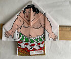 Vintage Japanese Sumo Wrestler Silk Kimono  Handkerchief      Origami   Fabric  