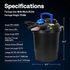 Bio Pressure Pond Filter 2380 Gph W  18w Light Multi-size Adapters For Koi Ponds