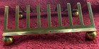 Vtg Solid Brass 8-slot Letter Holder Mail Organizer Mid Century Office Decor B53