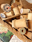 Lot Of 41 Vintage Wooden Thread Spools No Thread  Various Sizes For Crafting