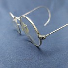 Antique Gold Tone Round Wire Rim Eyeglasses Frame Small Spectacles