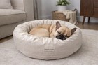 Organic Cotton Dog Bed Natural Canvas  Raw Cotton Fill  Washable Cover Usa