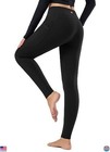 Women s Fleece Lined Thermal Leggings High Waisted Yoga Pants With Pockets