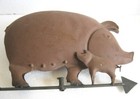 Antique Vintage Pig Weather Vane Embossed Huge 16 30 Inch  