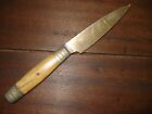 Antique Indian Wars  Civil War Fur Trade Knife American  Cutlery Bone Pewter