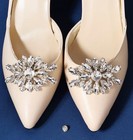 2 Pcs Crystal Rhinestone Shoe Clips - Shoes  Hats  Dresses  Wedding  Prom