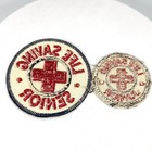 1950s Red Cross Life Saving Junior Senior Patches Bsa Swimming Rescue Original