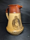 Royal Doulton King Edward Vii Queen Alexandra Coronation 1902 Ice Lip Pitcher