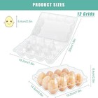 100 Packs Egg Cartons Cheap Bulk   plastic For 12 Eggs  Clear Egg Cartons 3   4 Gr
