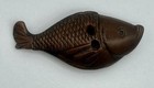 Japanese Wood Netsuke Vintage Fish 19th Century 3 Inch
