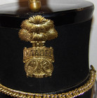 Vintage 1970s Men s  the Citadel  Dress Uniform Shako Hat plume strap badge 7 25