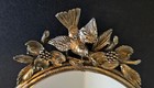 Vtg Mcm Hollywood Regency Matson Gold Bird   Flowers Vanity Mirror Perfume Tray