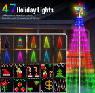 355 Led Lights 8ft Christmas Cone Tree With Star Topper Smart App Control   Diy