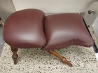 Vintage Antique  1890s Patent Rare Victorian Footstool Shoe Ottoman Foot Rest 