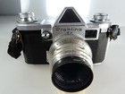 Vintage Praktina Fx Slr 35mm Chrome Camera W Zeiss 50 2 8 Tessar Lens  Read