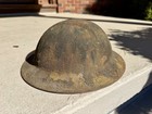 1918 Ww1 Us Army Doughboy Camo Camouflage Helmet Dirt   Stones In Paint Original