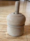 Antique Carved Wooden Primitive Butter Mold Press Floral 4    Wide