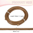 5mm Round Braided Leather Cord For Jewelry Making  Red Brown  1 1yd 
