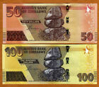 Set Zimbabwe  50-100 Dollars  2020  P-new  Completely Redesigned  Unc