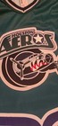 Vtg Houston Aeros Hockey Jersey Bauer Mens Large Green Embroidered Bauer