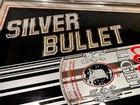 Vintage 1983 Mirrored Coors Light Silver Bullet Beer Sign 19 5    W By 14 5 Tall