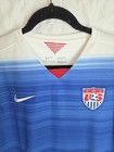 Usa Soccer Mens Large White Nike Dri Fit World Cup 2015 Usmnt Jersey Authentic