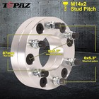 4pcs 2 in Thick 5x135 To 6x135 Wheel Adapter Spacer M14x2 Stud For Ford Lincoln