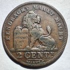 1902 Belgium 2 Centimes  Vf Dutch Text
