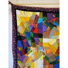 Handmade Vintage Crazy Quilt Style Patchwork Quilt     One Of A Kind Textile Art