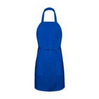 3 Pocket Chef Bib Apron  1 Pencil 2 Lower  Blue - 6 pack - New