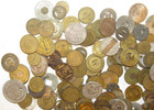 1 Lb  Lot Of Transit Transportation Trolley   Bus Tokens -  6 Approx 150 Tokens