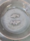 Antique Chinese Song Dynasty Celadon Glazed Twin Fish Carved Petals Dish