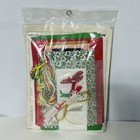 Vintage Bucilla Jeweled Stocking Kit Christmas Holly Berry Girl 82074