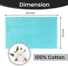 100  Cotton Kitchen Towels 15x25 In  400 Gsm  Blue  pack Of 4 