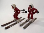 Vintage Barclay Downhill Skiers  2x Figures