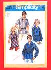 Vtg 1970   men women Shirt Med 38-40   2 Sleeves   2 Uncut Fold  6 Cut   simplcity 8711