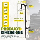 Game Hoist 400lb Hitch Mount Deer Hanger W  Winch Gambrel Lift-360 Degree Swivel