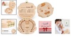 Handmade Wooden Baby Tooth Box Keepsake Organizer With Tweezers For Memories