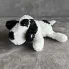 Fancy Zoo Vintage A   A Plush Puppy White Black Laying Toy Pet Lovey Rare Clean 