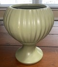 Vintage Green Floraline Usa Pedestal Pottery Planter Vase  407
