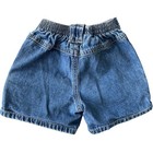 Vtg Y2k Oshkosh B gosh Kids Denim Shorts Flower Embroidery Elastic Waist Size 4
