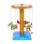 Tin Toy Airplane Carousel Collectible Retro Litho Flying Planes Lever Action New