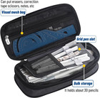 Professional Geometry Set With Pencil Case  Rulers  And Protractor - Dark Blue