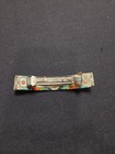 1980 Vintage Glass Seeded Bead Geometric Barrette Hair Clip