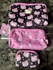 Jujube X Hello Kitty Cherry Blossoms Be Set Organizer Versatile 3 Pouches Nwt
