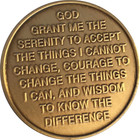 Bulk Lot Of 25 Butterfly Bronze Sobriety Medallions Serenity Prayer Chips