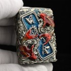 Lucky Cat Heavy Armor Handmade Lighter - Silver   Bronze   Gift   Zippo
