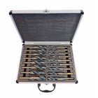 17 Pc Hss Cobalt Silver   Deming Drill Bit Set 1 2   Reduced Shank