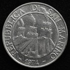 San Marino 10 Lire 1974  Coin  Inv g361