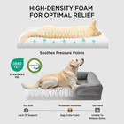 Orthopedic Bolster Dog Sofa Bed With Removable Cover  Dark Brown  Large